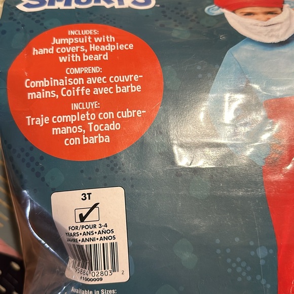 PAPA SMURF CHILD COSTUME NEW 3T - Picture 3 of 3